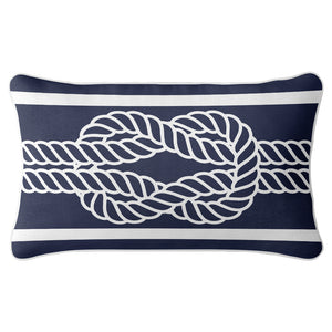 Nautical Knot Cushion Cover - Navy