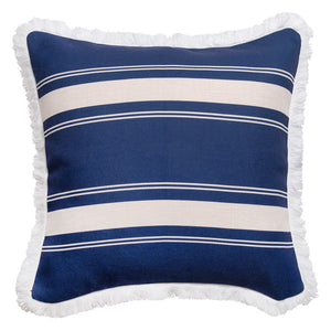 French Stripe Cushion Cover - Indigo