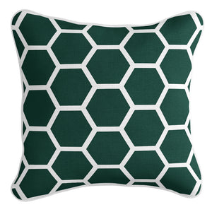 Honeycomb Cushion Cover - Emerald