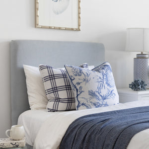Donna - Blue Peonies and Hydrangeas Cushion Cover