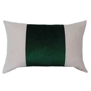 Velvet Stripe Cushion Cover - Emerald