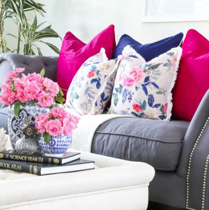 How to style with floral cushions?