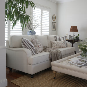 Multi Stripe - Chocolate and Taupe Cushion Cover