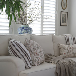 Multi Stripe - Chocolate and Taupe Cushion Cover