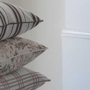 Multi Stripe - Chocolate and Taupe Cushion Cover