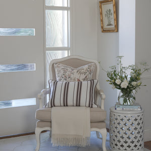 Multi Stripe - Chocolate and Taupe Cushion Cover