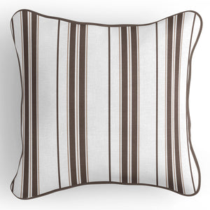 Multi Stripe - Chocolate and Taupe Cushion Cover