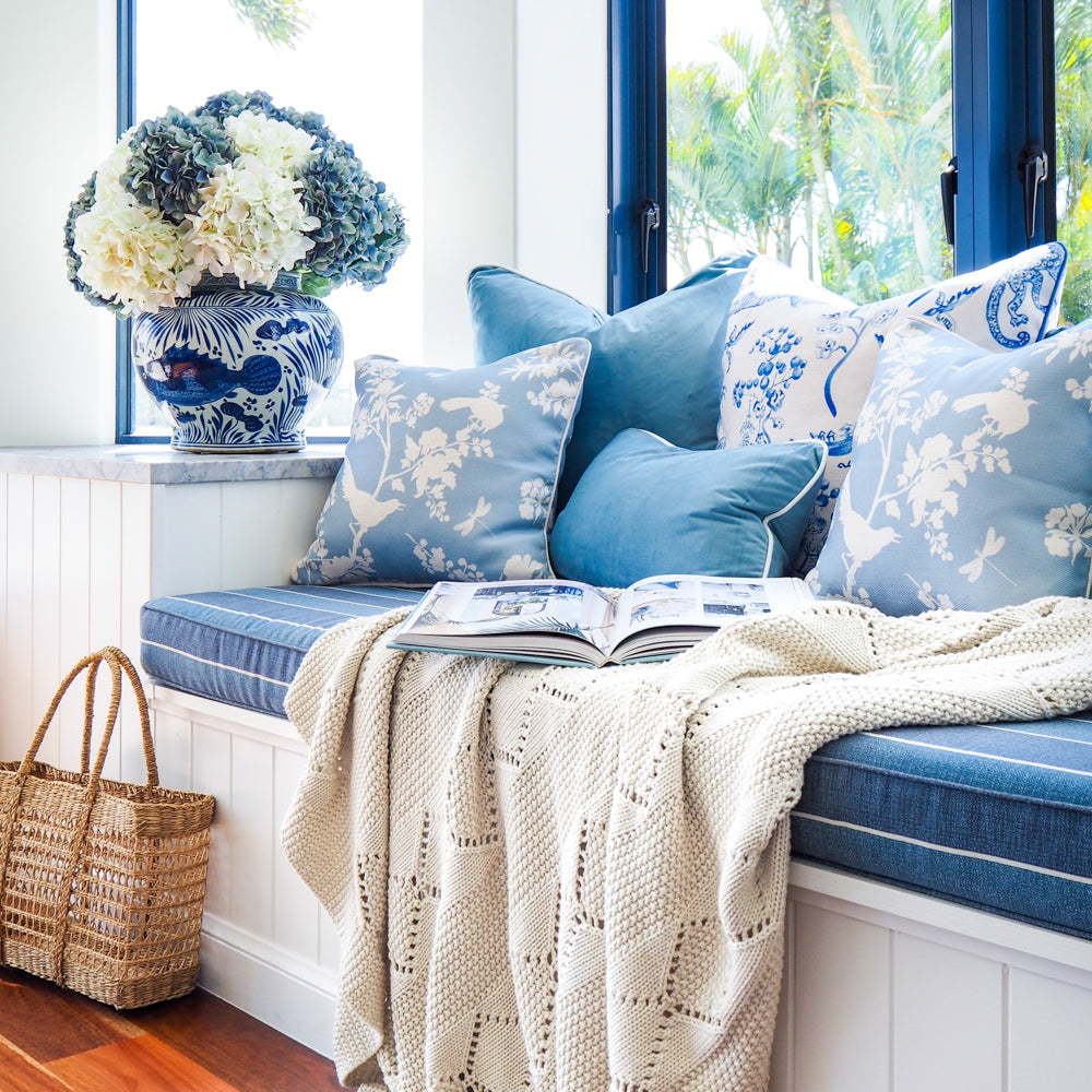 Louis Duck Egg Blue Chinoiserie Cushion Cover
