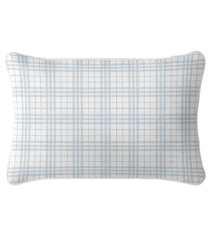 Check Cushion Cover - Duck Egg Blue & Grey