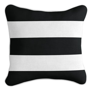 Classic Stripe Cushion Cover - Black