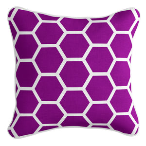 Honeycomb Cushion Cover - Violet