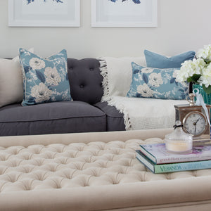 Peony Blue Cushion Covers Combo 2