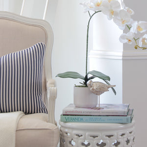 Ticking Stripe Cushion Cover - Navy