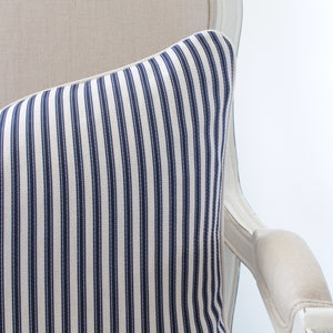 Ticking Stripe Cushion Cover - Navy