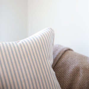 Ticking Stripe Cushion Cover - Duck Egg Blue