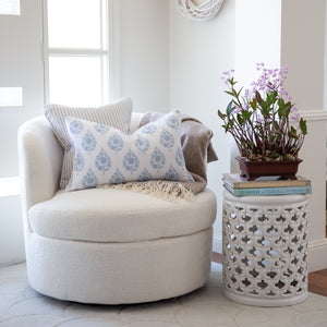 Ticking Stripe Cushion Cover - Duck Egg Blue