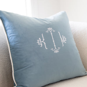 Monogram Cushion Cover - Velvet Square