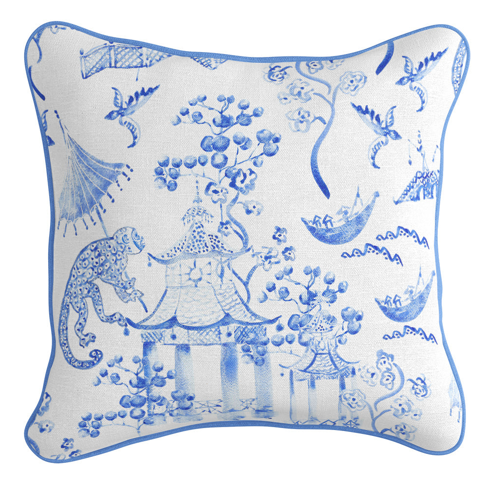 Exquisite Blue and White Combo Cushion Covers