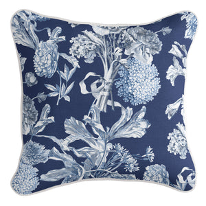 Donna - Navy Peonies and Hydrangeas Cushion Cover