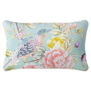 Oriental Romance Cushion Cover - Aqua