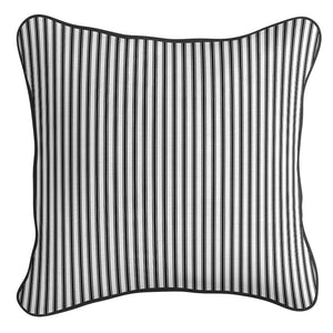 Ticking Stripe Cushion Cover - Black