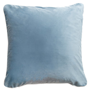 Sky Blue Velvet and Peonies Cushion Covers Combo 2