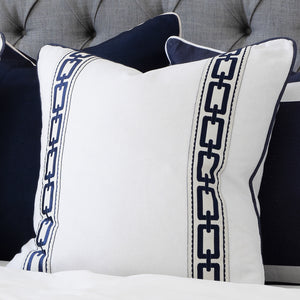 Bespoke Navy Chain Link Cushion Cover