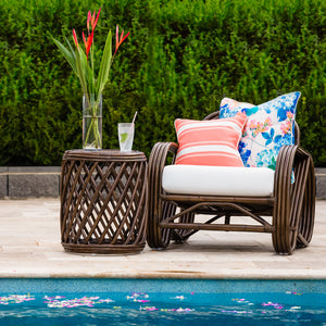 French Stripe Cushion Cover - Coral